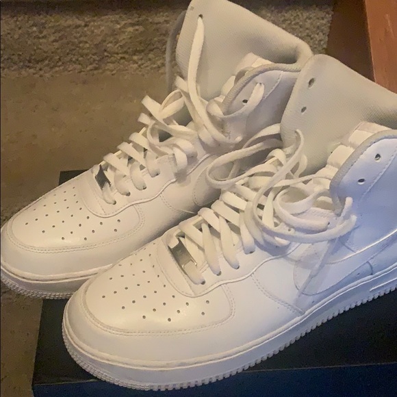 hi top white air force ones